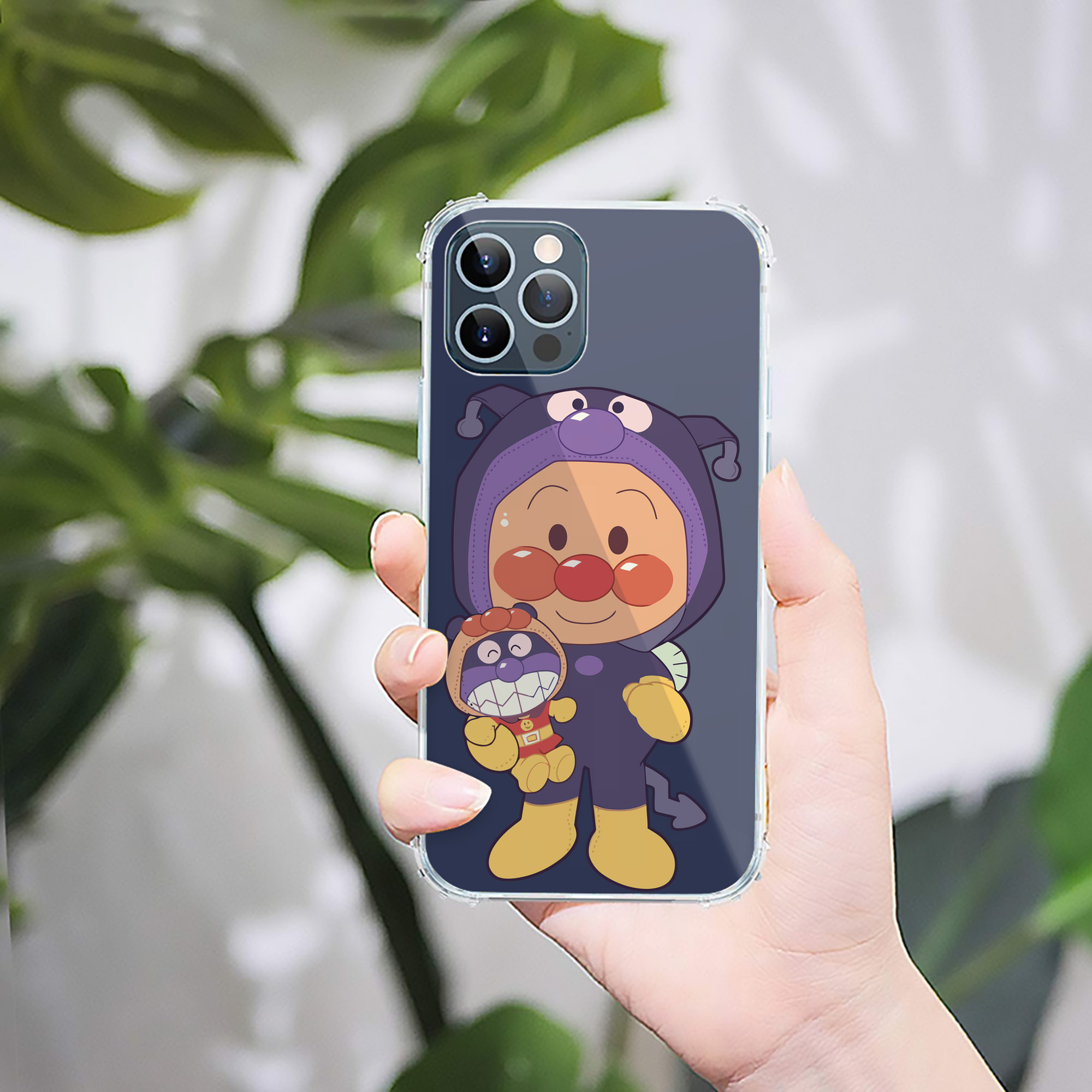 （画像用） アンパンマン Anpanman 【iPhone 12シリーズ対応】透明スマホケース（クリアソフトケース）